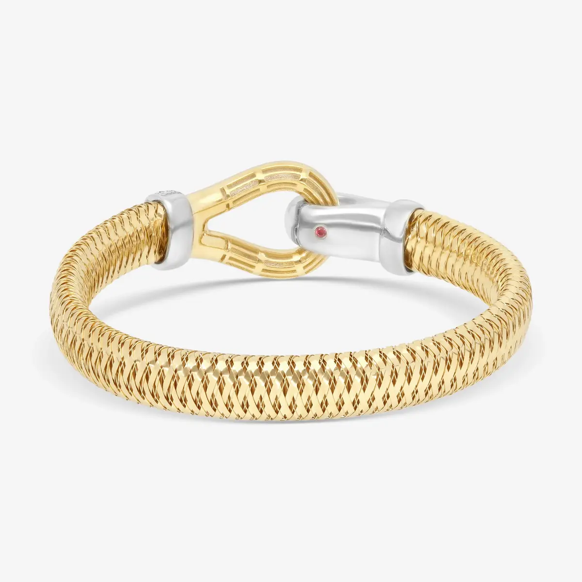 Roberto Coin Roberto Coin Primavera 18K Yellow & White Gold Diamond Bangle Bracelet by The Solist | Thumbnail 3 Roberto Coin Roberto Coin Primavera 18K Yellow & White Gold Diamond Bangle Bracelet by The Solist | Thumbnail 3