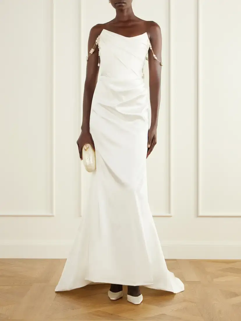 Vivienne Westwood Pearl-embellished Satin Gown | Thumbnail 2