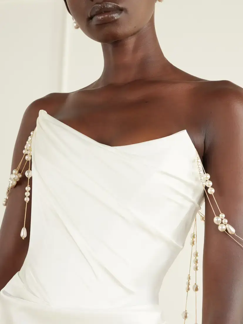 Vivienne Westwood Pearl-embellished Satin Gown | Thumbnail 4