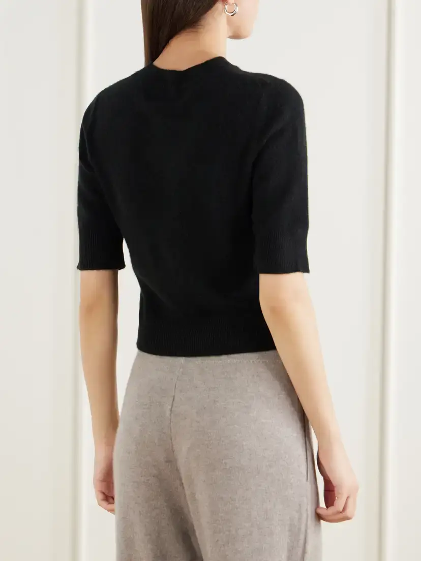 Le Kasha Chypre Cropped Organic Cashmere Sweater | Thumbnail 3 Le Kasha Chypre Cropped Organic Cashmere Sweater | Thumbnail 3