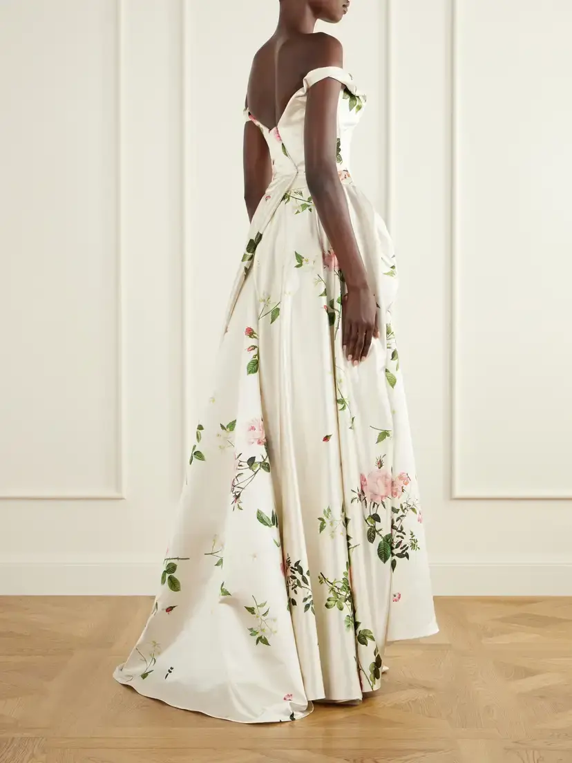 Vivienne Westwood Tabitha Bustier Draped Floral-print Satin Gown | Thumbnail 3 Vivienne Westwood Tabitha Bustier Draped Floral-print Satin Gown | Thumbnail 3