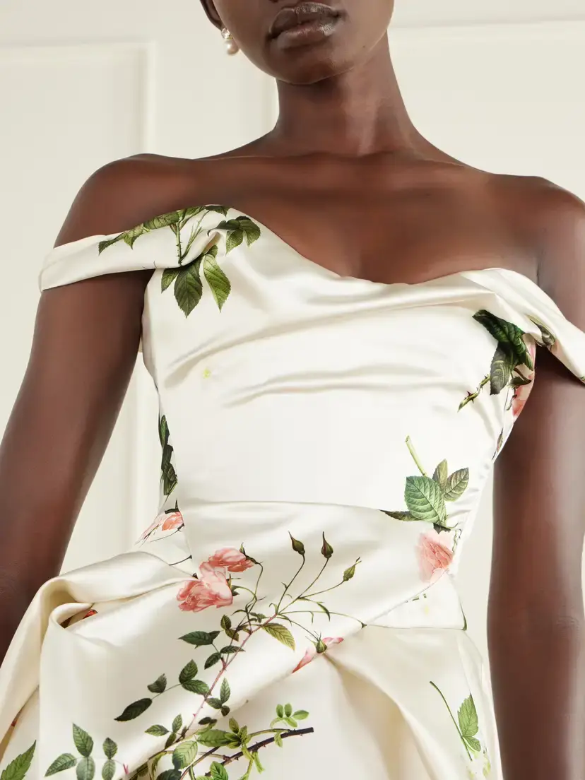 Vivienne Westwood Tabitha Bustier Draped Floral-print Satin Gown | Thumbnail 4 Vivienne Westwood Tabitha Bustier Draped Floral-print Satin Gown | Thumbnail 4