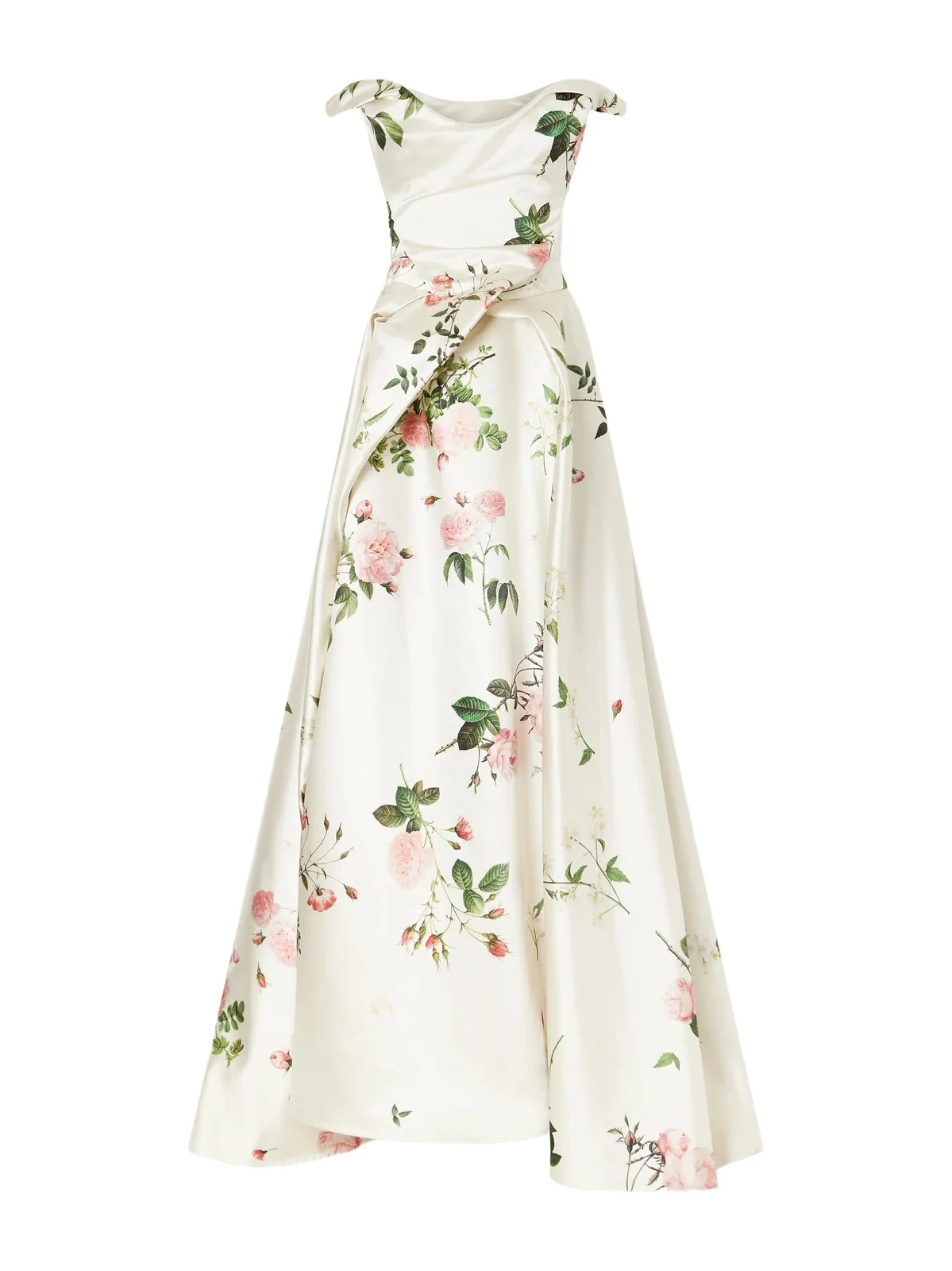 Vivienne Westwood Tabitha Bustier Draped Floral-print Satin Gown