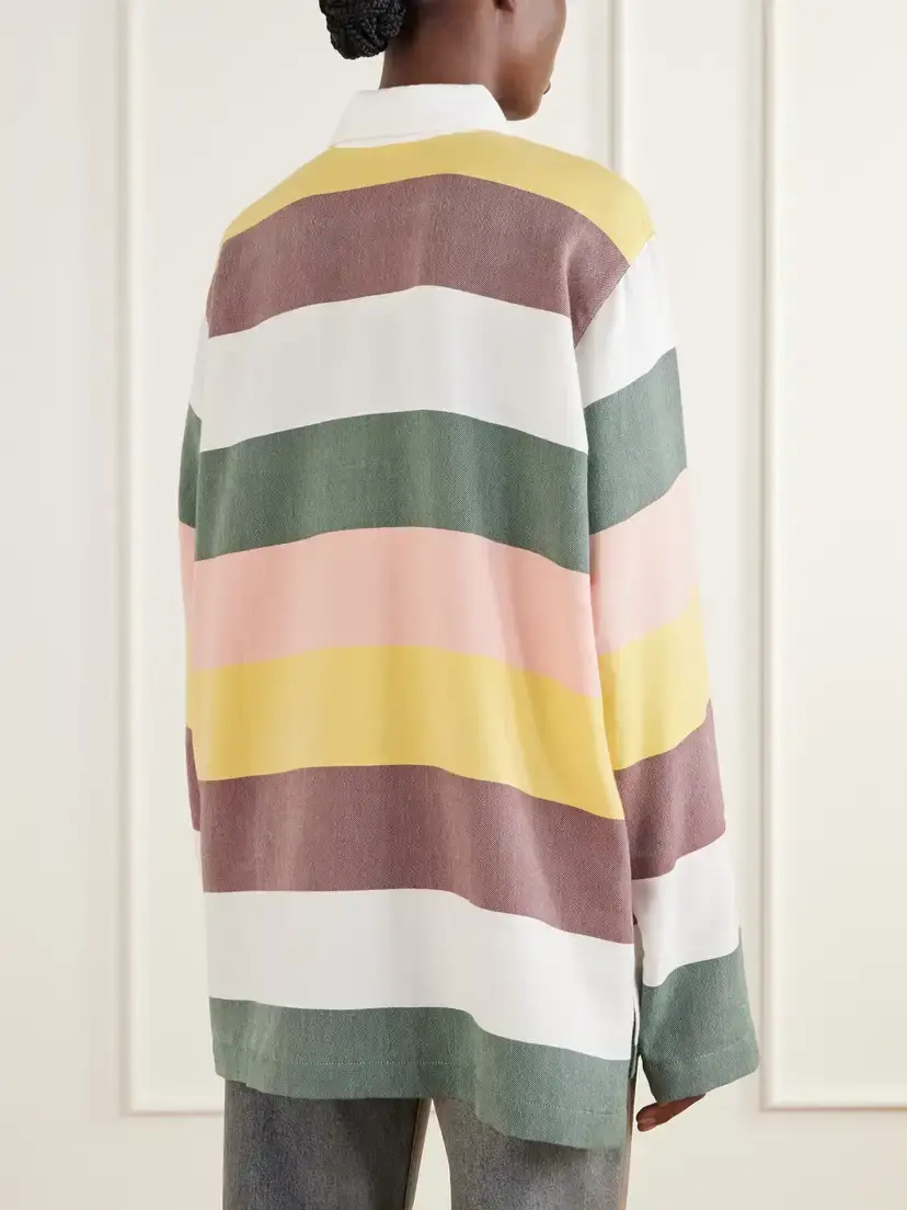Marrakshi Life The Rugby Striped Cotton Oxford Shirt | Thumbnail 3 Marrakshi Life The Rugby Striped Cotton Oxford Shirt | Thumbnail 3