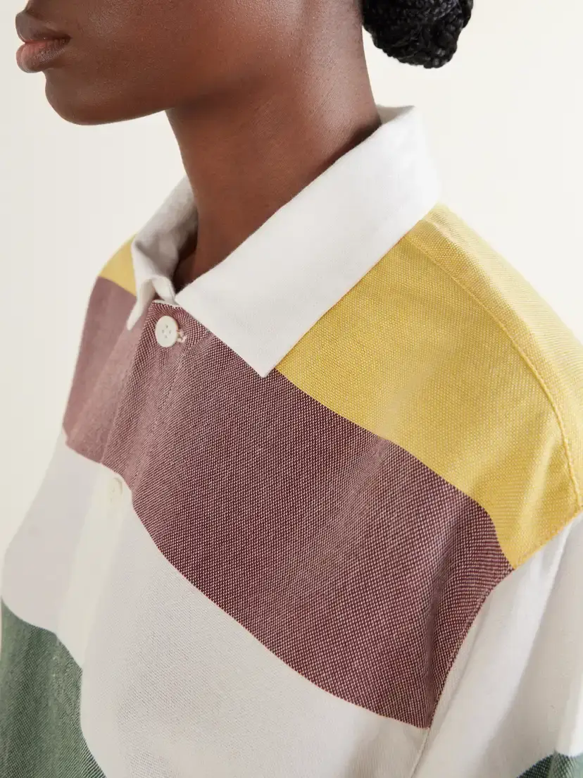 Marrakshi Life The Rugby Striped Cotton Oxford Shirt | Thumbnail 4 Marrakshi Life The Rugby Striped Cotton Oxford Shirt | Thumbnail 4