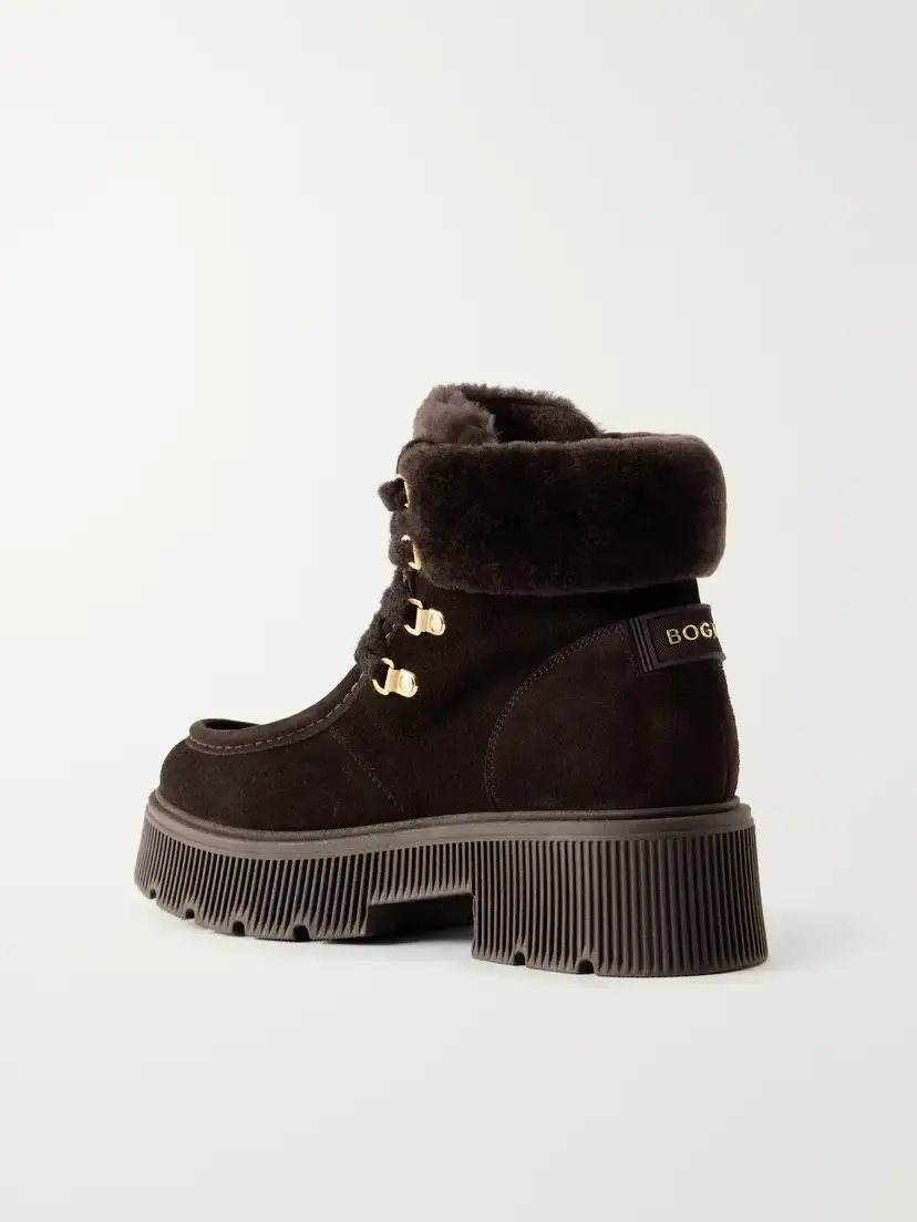 Bogner Turin 10 Suede And Wool-trimmed Ankle Boots | Thumbnail 3 Bogner Turin 10 Suede And Wool-trimmed Ankle Boots | Thumbnail 3