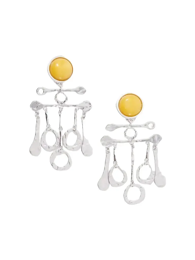 Julietta Valette Silver-tone Agate Earrings