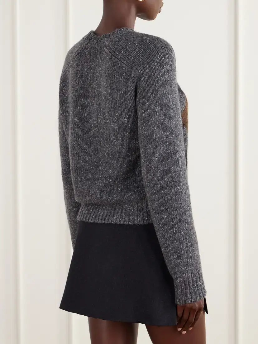 Kallmeyer Nina Cut-out Checked Wool-blend Sweater | Thumbnail 3 Kallmeyer Nina Cut-out Checked Wool-blend Sweater | Thumbnail 3