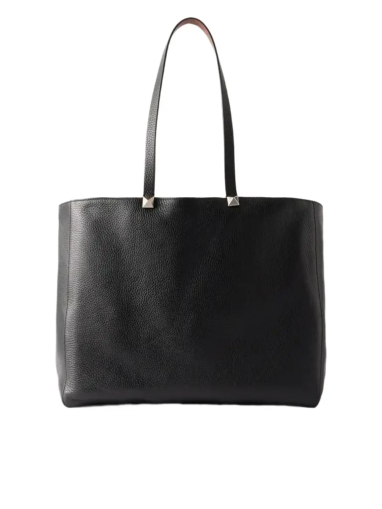 Valentino Garavani Rockstud Double Reversible Studded Textured-leather Tote Bag