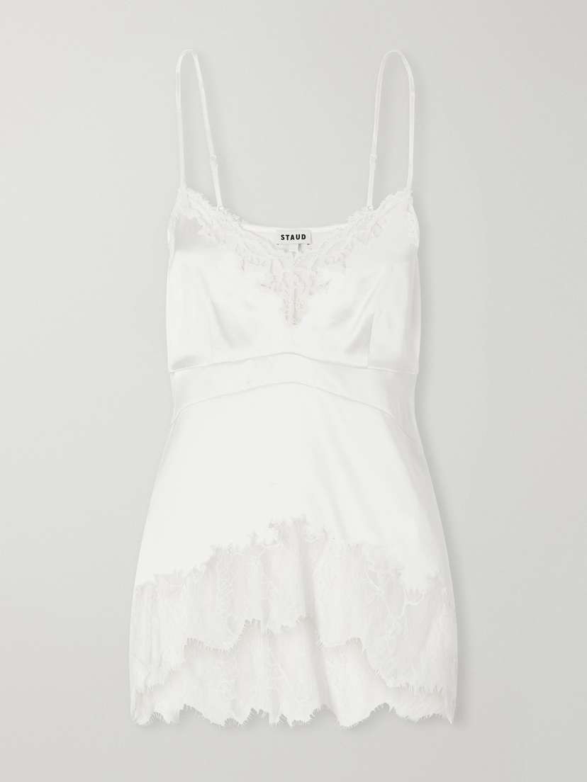 Lina Lace-trimmed Silk-blend Tank Lina Lace-trimmed Silk-blend Tank