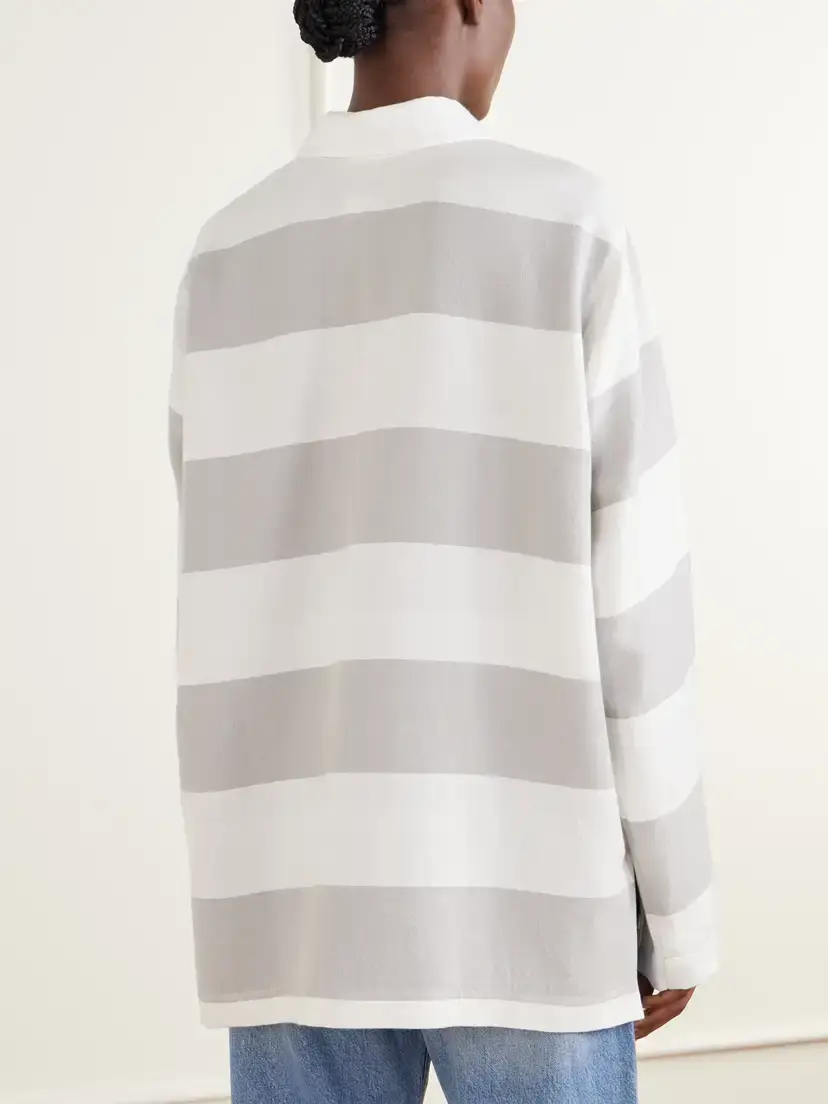 Marrakshi Life The Rugby Striped Cotton Oxford Shirt | Thumbnail 4 Marrakshi Life The Rugby Striped Cotton Oxford Shirt | Thumbnail 4