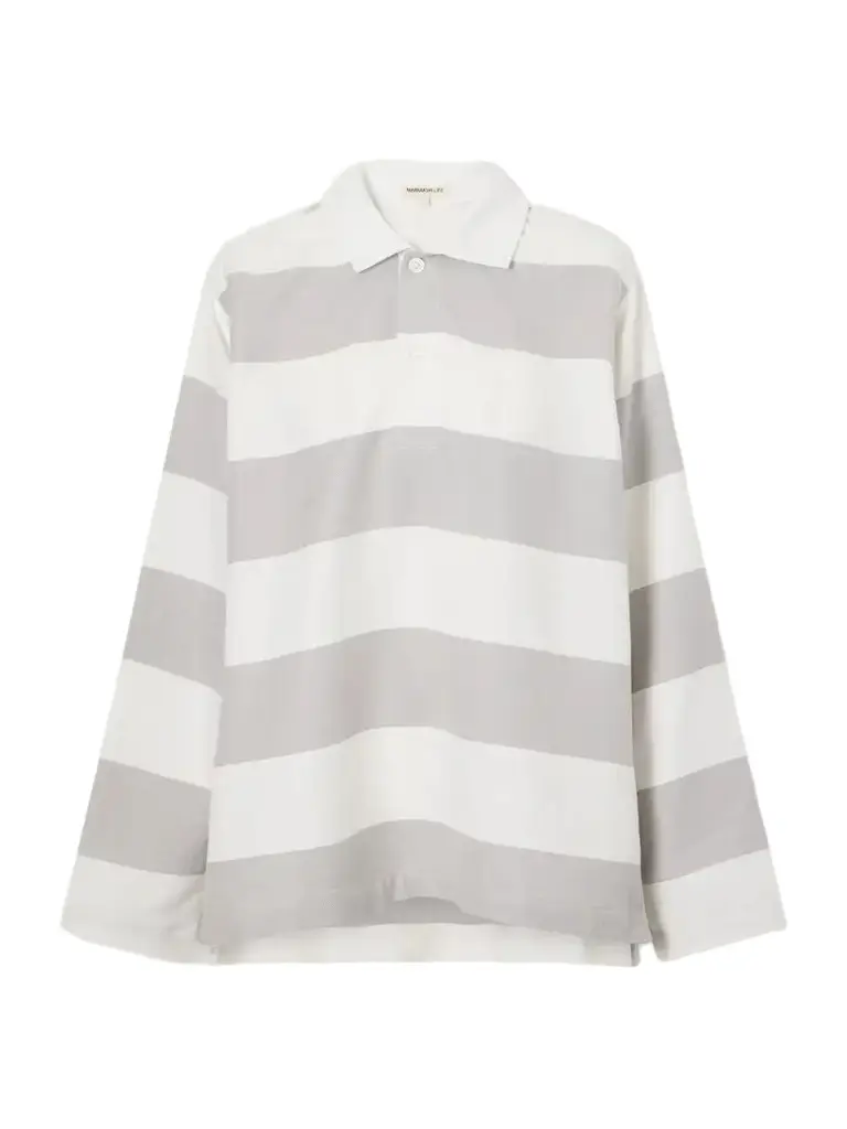 Marrakshi Life The Rugby Striped Cotton Oxford Shirt
