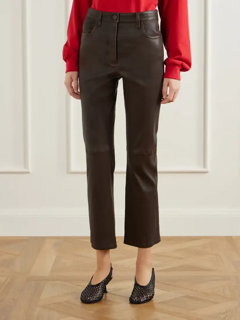 Joseph Duke Leather Cropped Flared Pants | Thumbnail 3 Joseph Duke Leather Cropped Flared Pants | Thumbnail 3