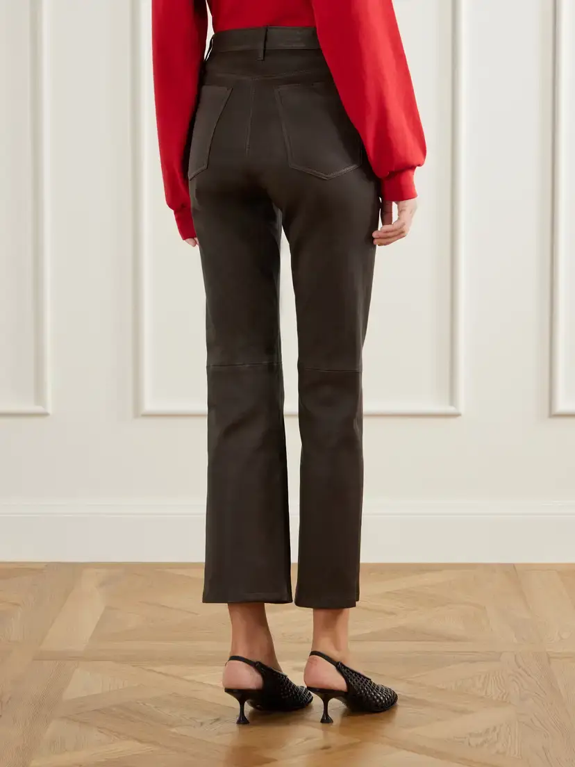 Joseph Duke Leather Cropped Flared Pants | Thumbnail 4 Joseph Duke Leather Cropped Flared Pants | Thumbnail 4