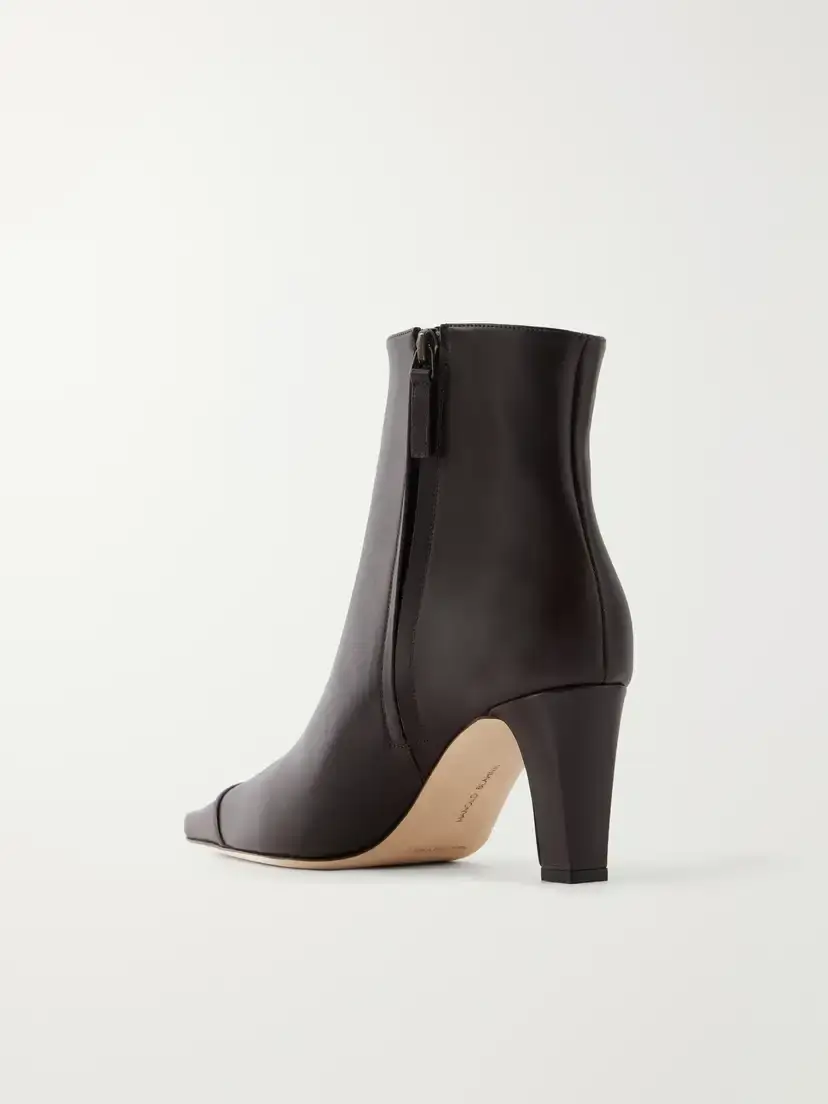 Manolo Blahnik Vivecal 70 Leather Ankle Boots | Thumbnail 3 Manolo Blahnik Vivecal 70 Leather Ankle Boots | Thumbnail 3