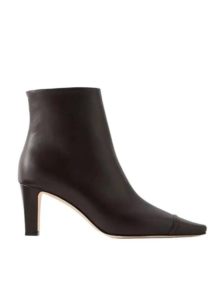 Manolo Blahnik Vivecal 70 Leather Ankle Boots