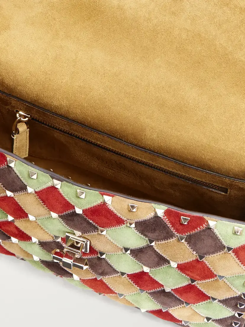 Valentino Garavani Rockstud Spike Studded Suede Shoulder Bag | Thumbnail 6 Valentino Garavani Rockstud Spike Studded Suede Shoulder Bag | Thumbnail 6