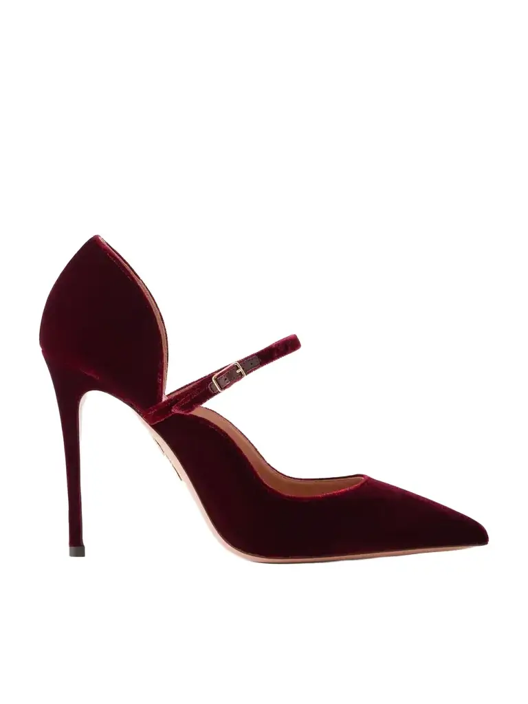 Aquazzura Bellezza 105 Velvet Pumps