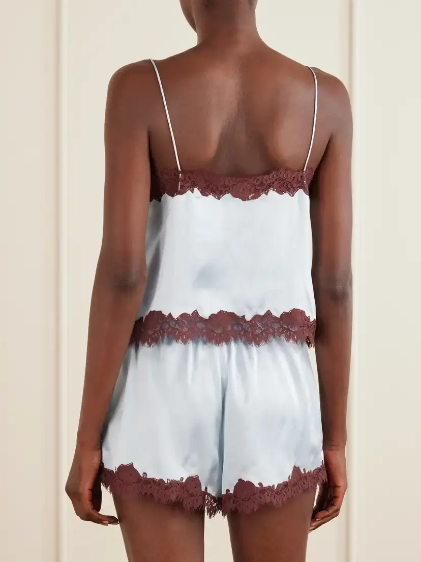 DÔEN Avelaine Lace-trimmed Silk-satin Cami | Thumbnail 3 DÔEN Avelaine Lace-trimmed Silk-satin Cami | Thumbnail 3