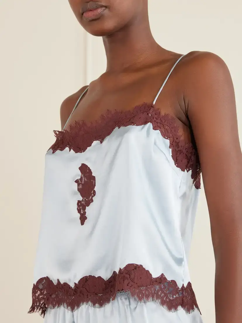 DÔEN Avelaine Lace-trimmed Silk-satin Cami | Thumbnail 4 DÔEN Avelaine Lace-trimmed Silk-satin Cami | Thumbnail 4