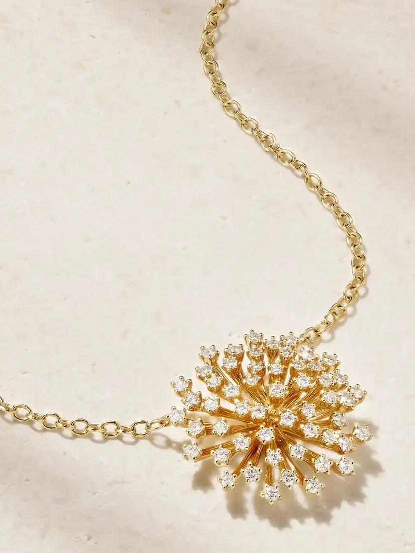 Sydney Evan Desert Flower 14-karat Gold Diamond Necklace | Thumbnail 4 Sydney Evan Desert Flower 14-karat Gold Diamond Necklace | Thumbnail 4