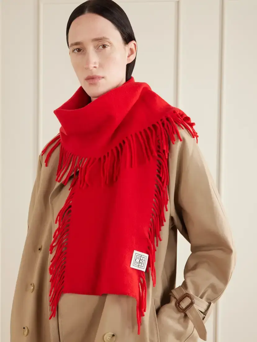 TOTEME Tasseled Cashmere Scarf | Thumbnail 2 TOTEME Tasseled Cashmere Scarf | Thumbnail 2