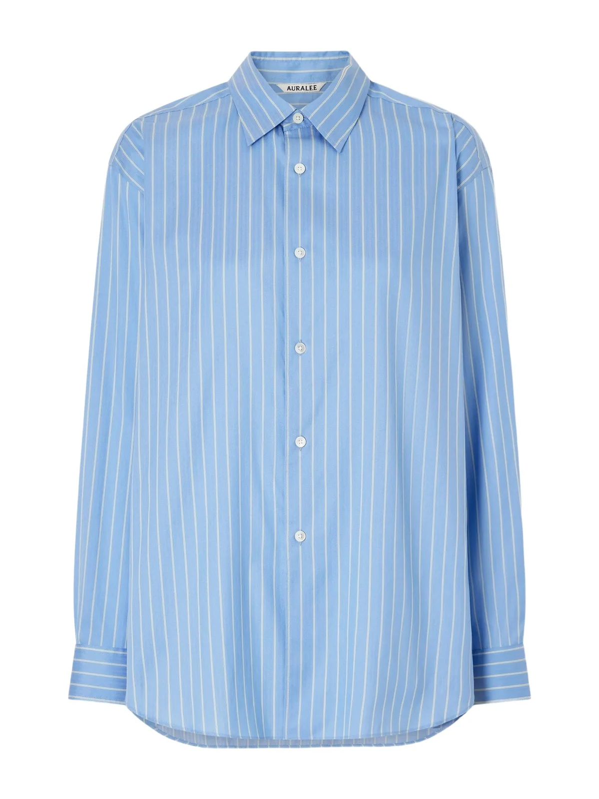 Striped Cotton And Silk-blend Shirt - Blue Striped Cotton And Silk-blend Shirt - Blue