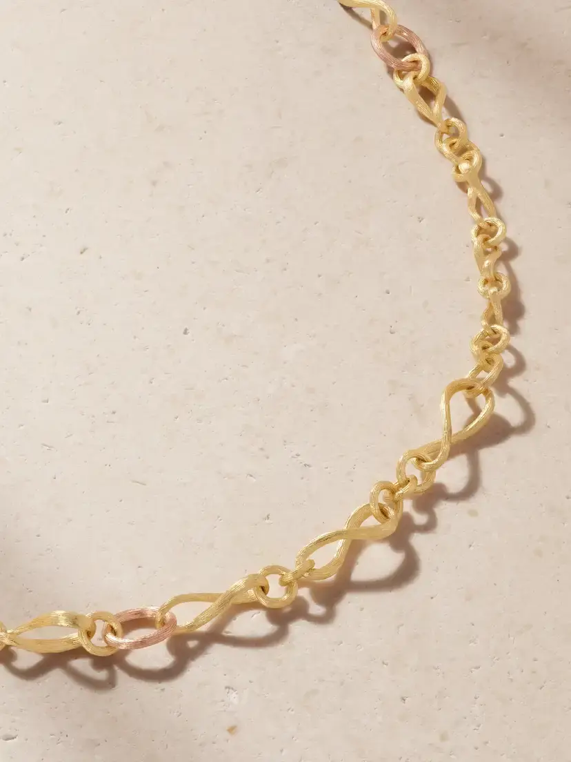 OLE LYNGGAARD COPENHAGEN Love Collier Mini 18-karat Yellow And Rose Gold Necklace | Thumbnail 4 OLE LYNGGAARD COPENHAGEN Love Collier Mini 18-karat Yellow And Rose Gold Necklace | Thumbnail 4