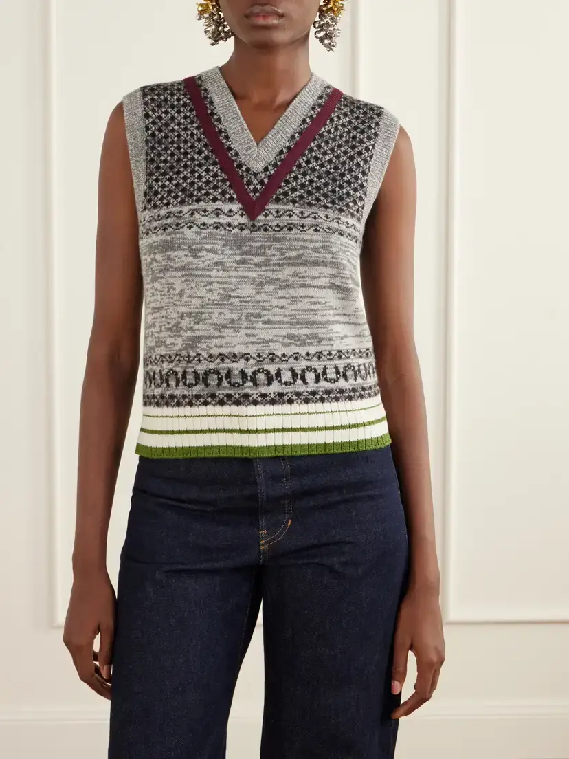 Dries Van Noten Toque Cashmere And Wool-blend Vest | Thumbnail 3 Dries Van Noten Toque Cashmere And Wool-blend Vest | Thumbnail 3