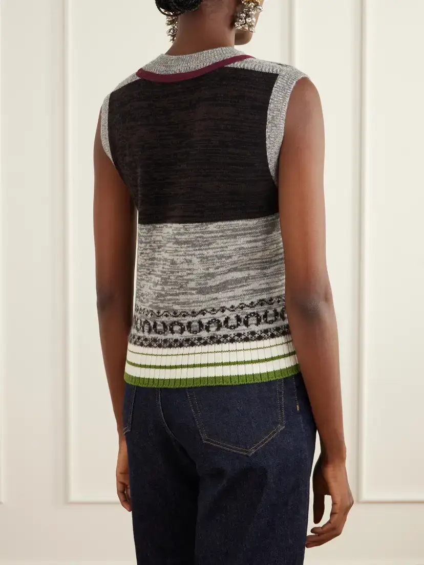 Dries Van Noten Toque Cashmere And Wool-blend Vest | Thumbnail 4 Dries Van Noten Toque Cashmere And Wool-blend Vest | Thumbnail 4