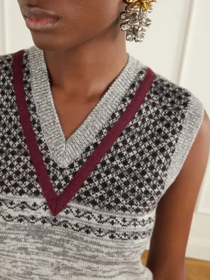 Dries Van Noten Toque Cashmere And Wool-blend Vest | Thumbnail 5 Dries Van Noten Toque Cashmere And Wool-blend Vest | Thumbnail 5