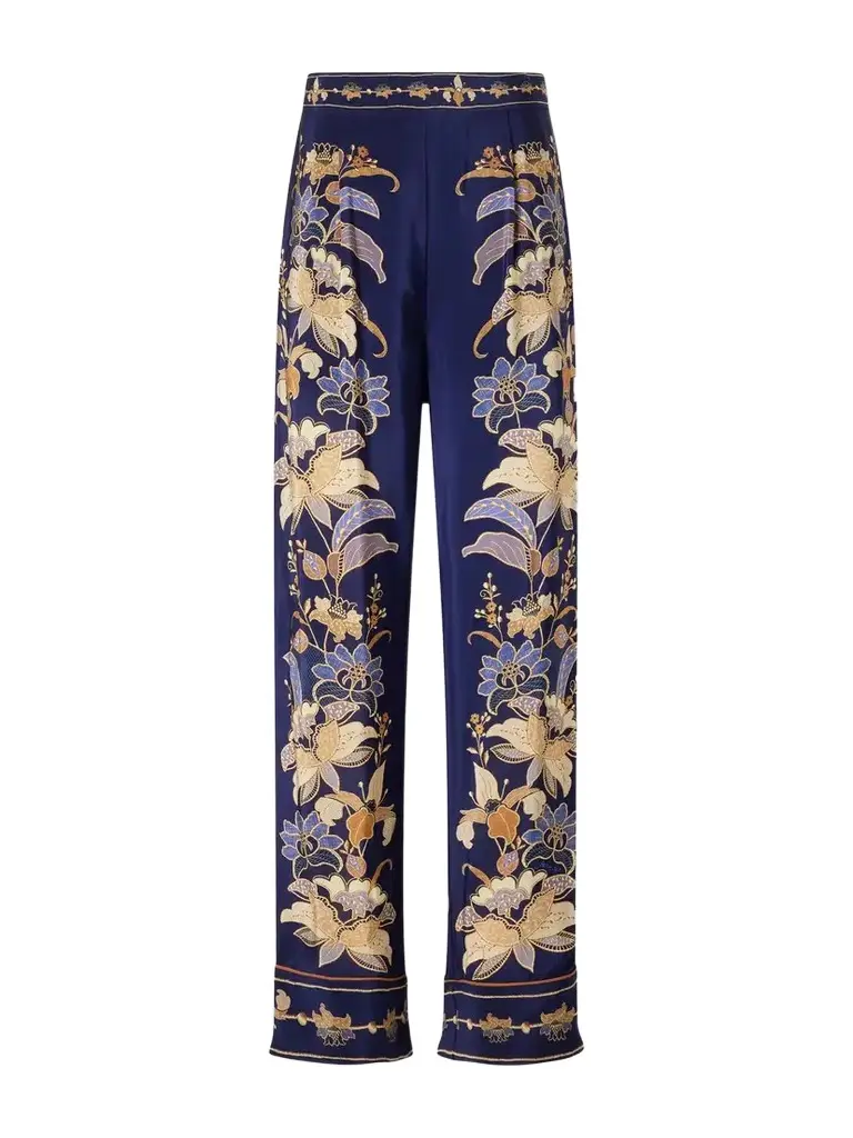 Lara Floral-print Crepe De Chine Wide-leg Pants Lara Floral-print Crepe De Chine Wide-leg Pants