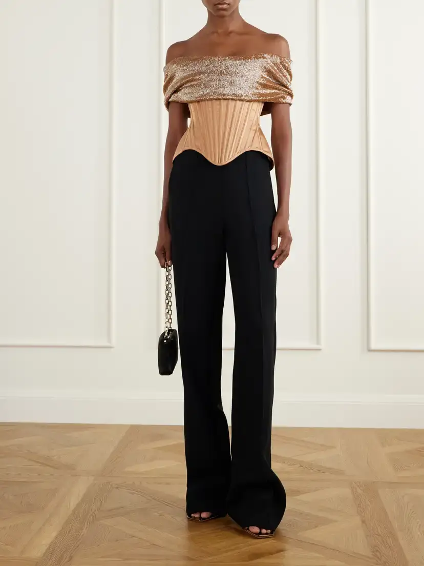 Wiederhoeft Wasp Corset Paneled Bead-embellished Silk Top | Thumbnail 2 Wiederhoeft Wasp Corset Paneled Bead-embellished Silk Top | Thumbnail 2