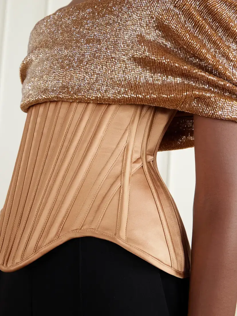 Wiederhoeft Wasp Corset Paneled Bead-embellished Silk Top | Thumbnail 4 Wiederhoeft Wasp Corset Paneled Bead-embellished Silk Top | Thumbnail 4