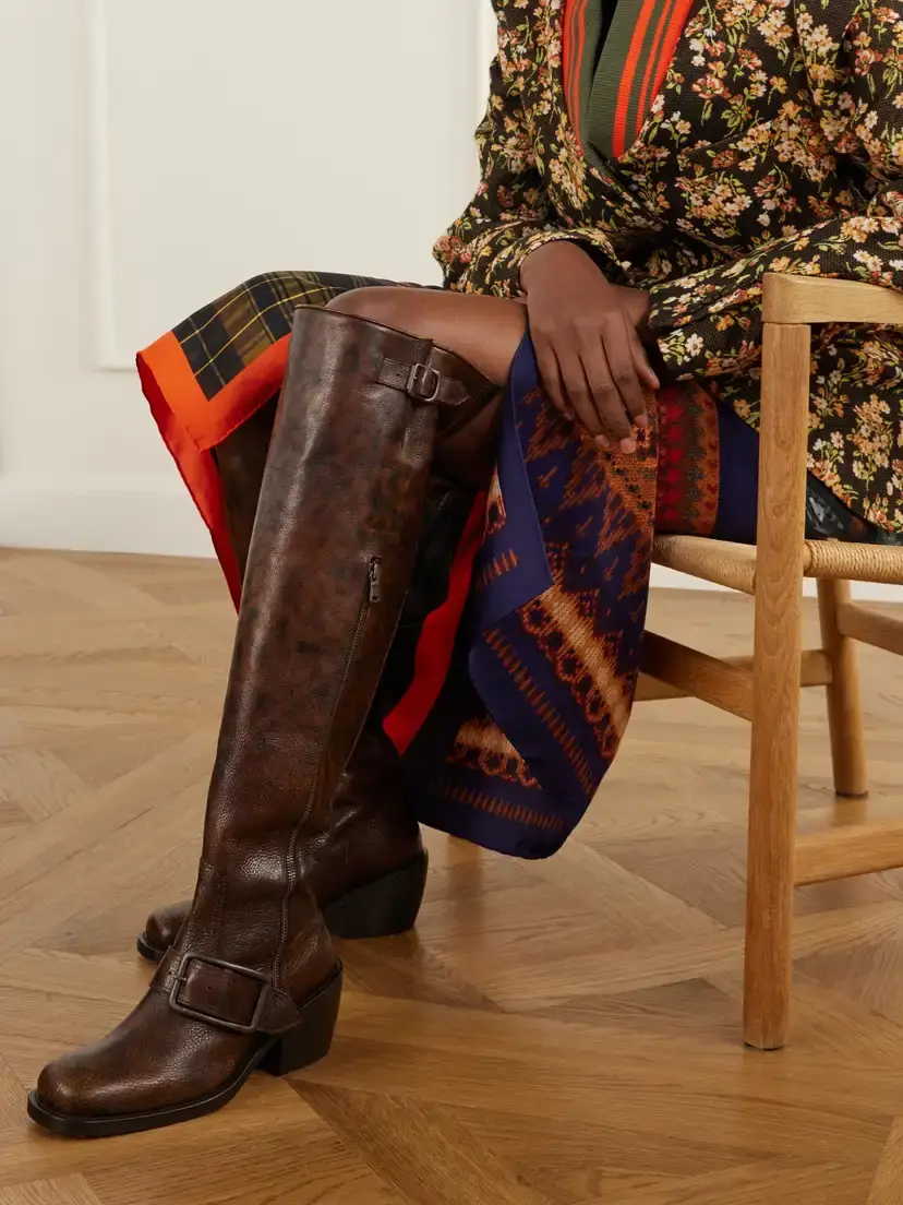 Dries Van Noten Full-grain Leather Over-the-knee Boots | Thumbnail 2 Dries Van Noten Full-grain Leather Over-the-knee Boots | Thumbnail 2