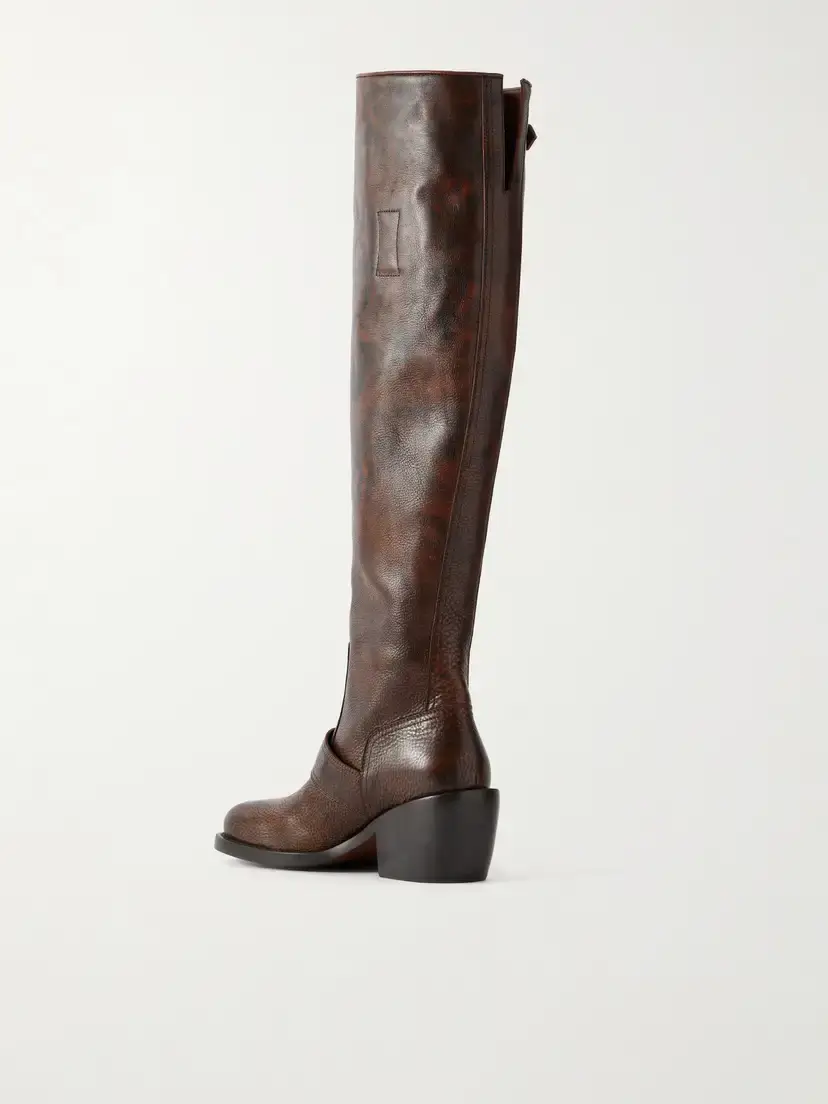 Dries Van Noten Full-grain Leather Over-the-knee Boots | Thumbnail 3 Dries Van Noten Full-grain Leather Over-the-knee Boots | Thumbnail 3