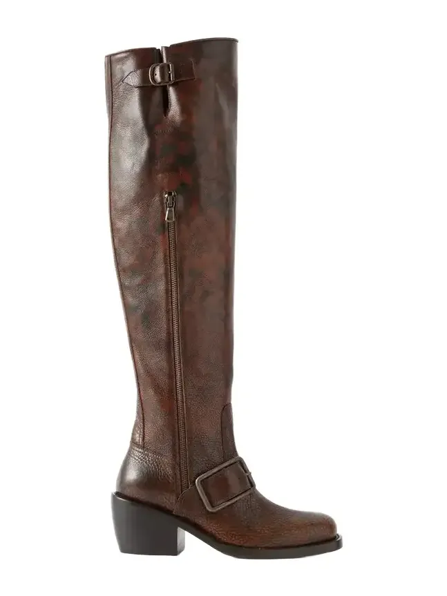 Full-grain Leather Over-the-knee Boots Full-grain Leather Over-the-knee Boots
