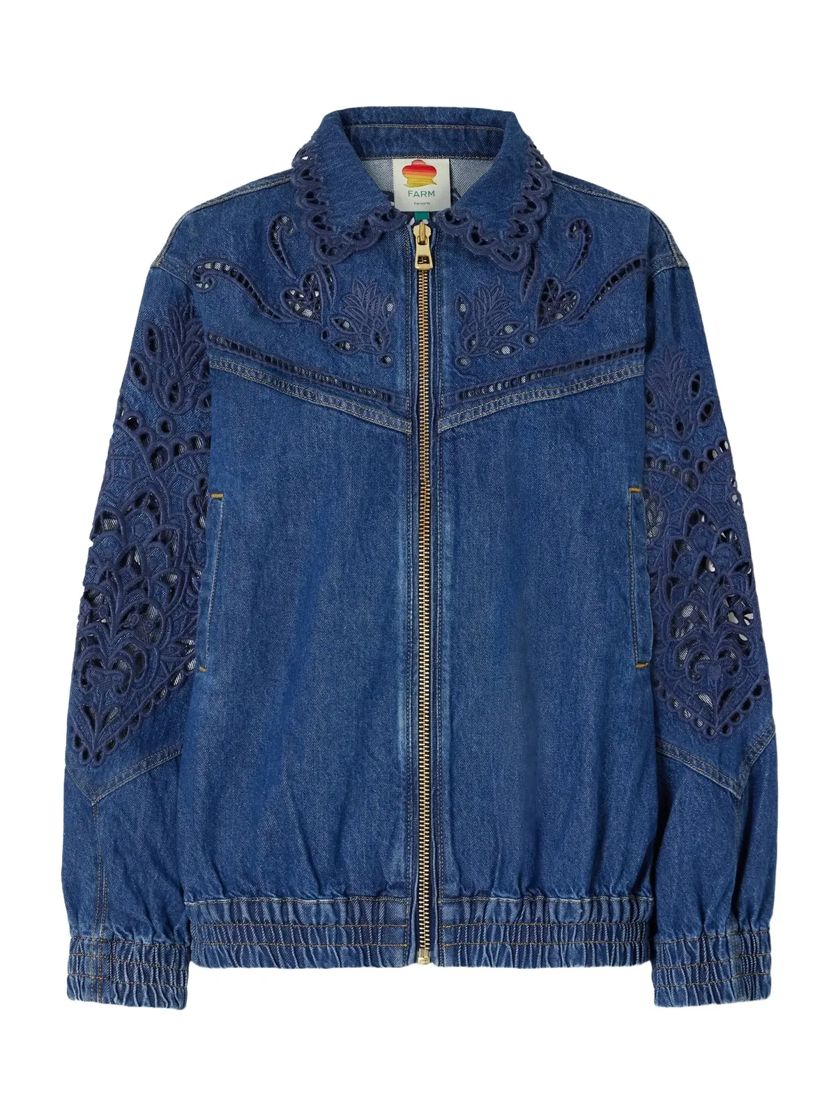 Richilieu Heart Broderie Anglaise Denim Jacket Richilieu Heart Broderie Anglaise Denim Jacket