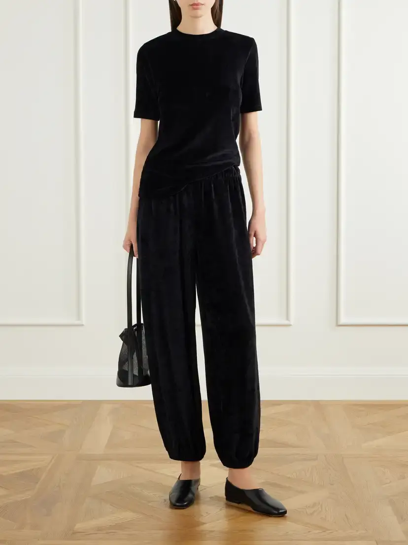Suzie Kondi Paxos Velour Tapered Track Pants | Thumbnail 2 Suzie Kondi Paxos Velour Tapered Track Pants | Thumbnail 2