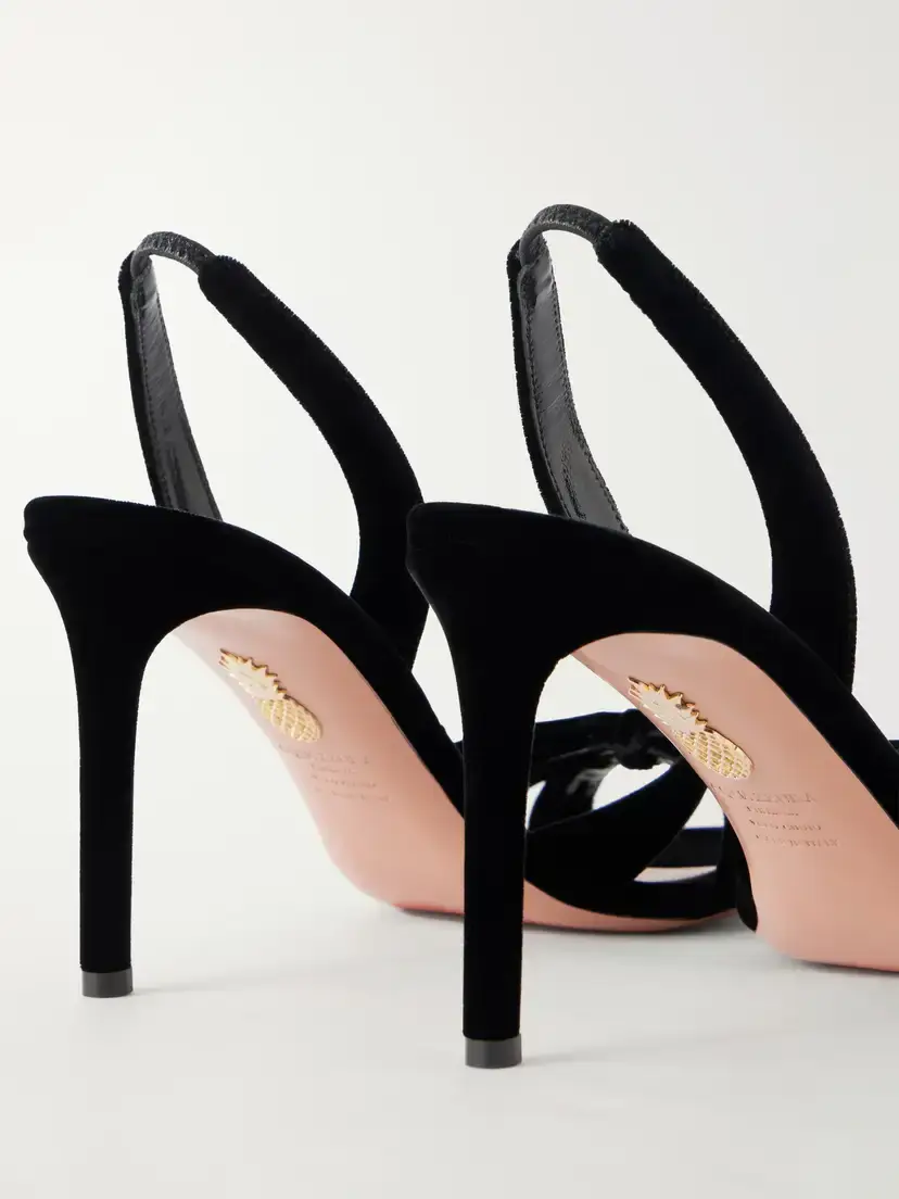 Aquazzura Tati 85 Velvet Sandals | Thumbnail 5