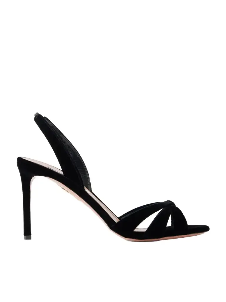 Aquazzura Tati 85 Velvet Sandals