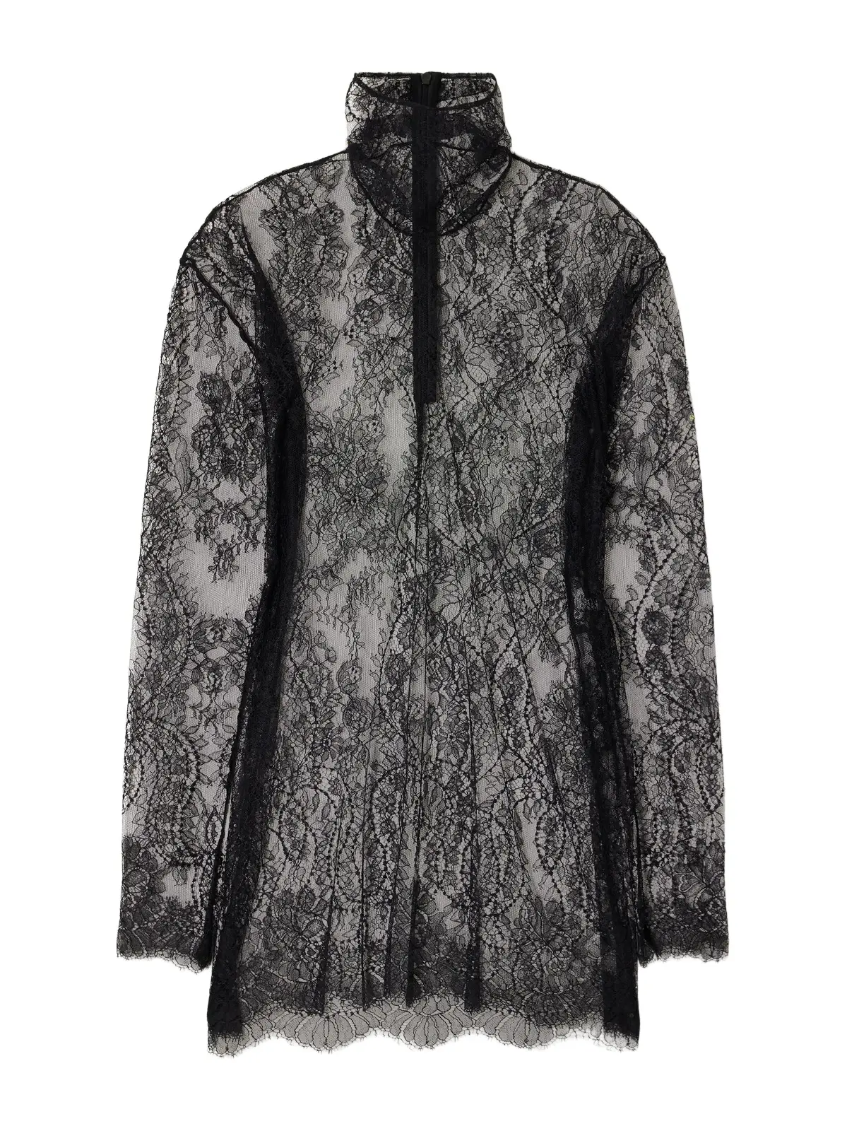 Dolce & Gabbana Chantilly Lace Turtleneck Blouse