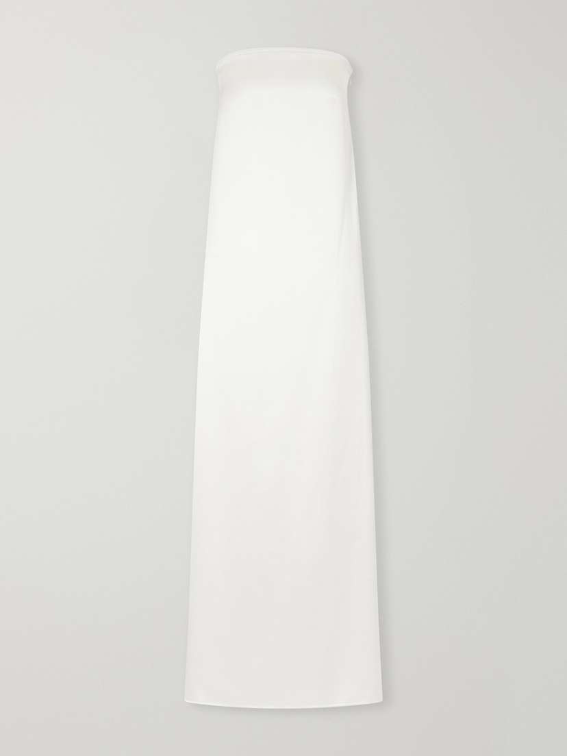 The Park Edith Strapless Silk-satin Maxi Dress