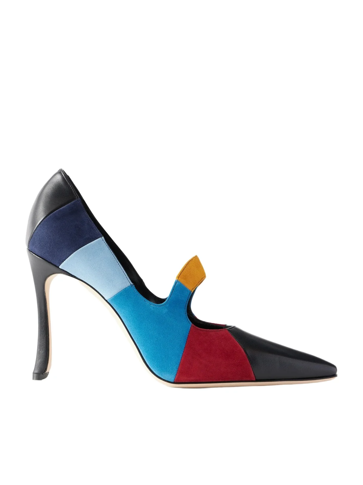 Manolo Blahnik Difusa 105 Suede And Leather Pumps - Multi