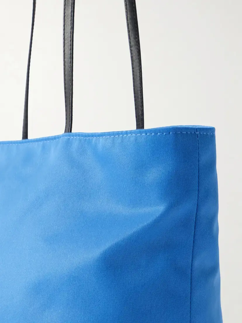 Valesque Spaghetti Leather-trimmed Satin Shoulder Bag | Thumbnail 5