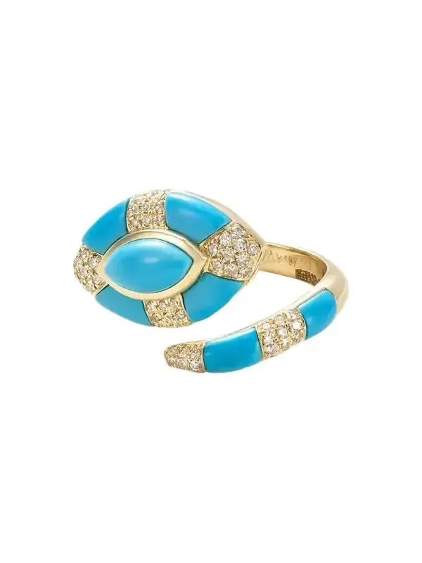 Riviera 18-karat Gold, Turquoise And Diamond Ring - Blue Riviera 18-karat Gold, Turquoise And Diamond Ring - Blue