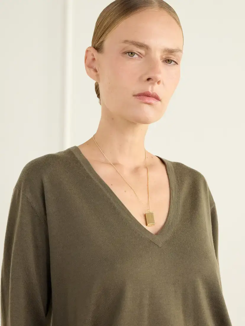Marie Lichtenberg Jumbo Weight + Spiga Chain 18-karat Gold Necklace | Thumbnail 2