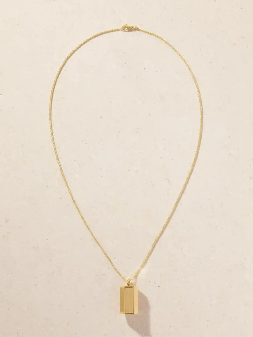 Marie Lichtenberg Jumbo Weight + Spiga Chain 18-karat Gold Necklace | Thumbnail 4