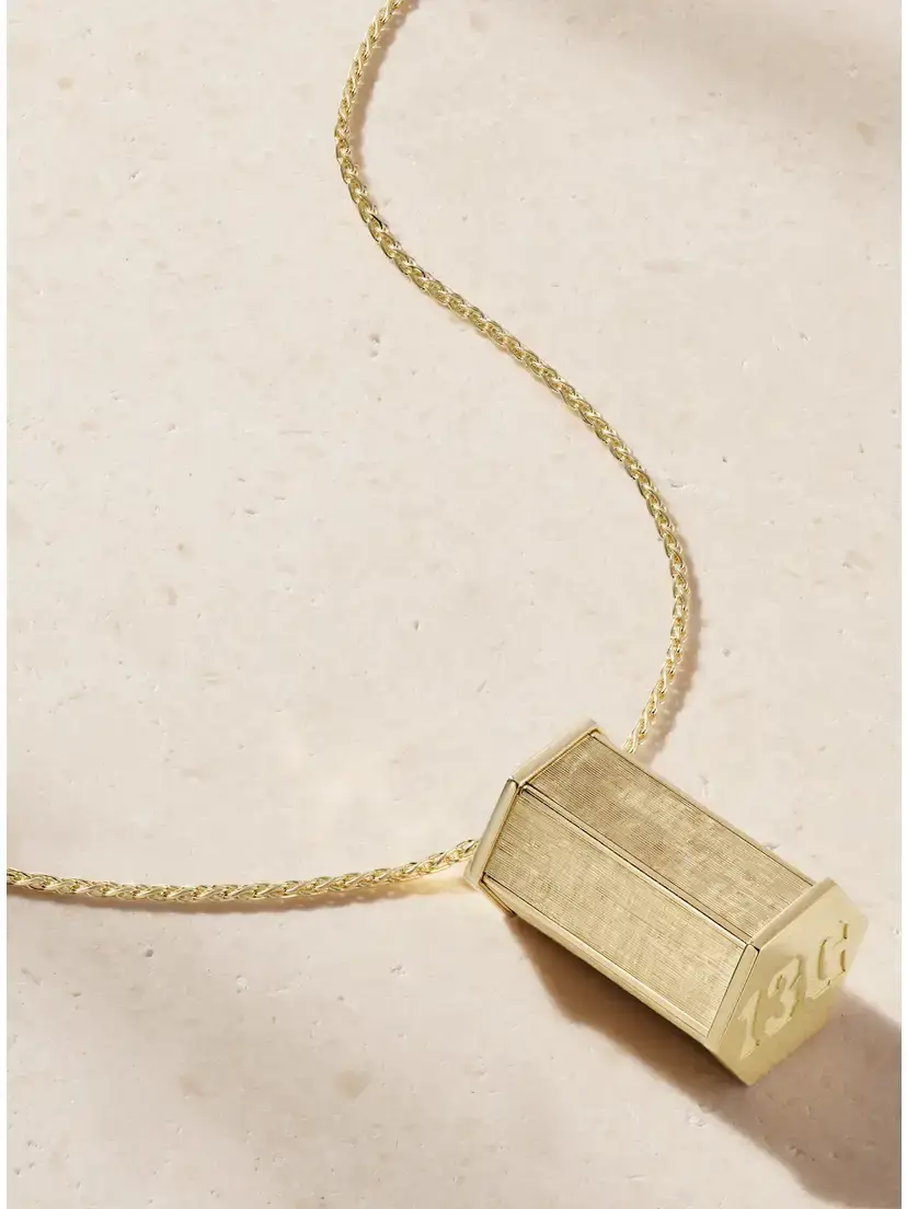 Marie Lichtenberg Jumbo Weight + Spiga Chain 18-karat Gold Necklace