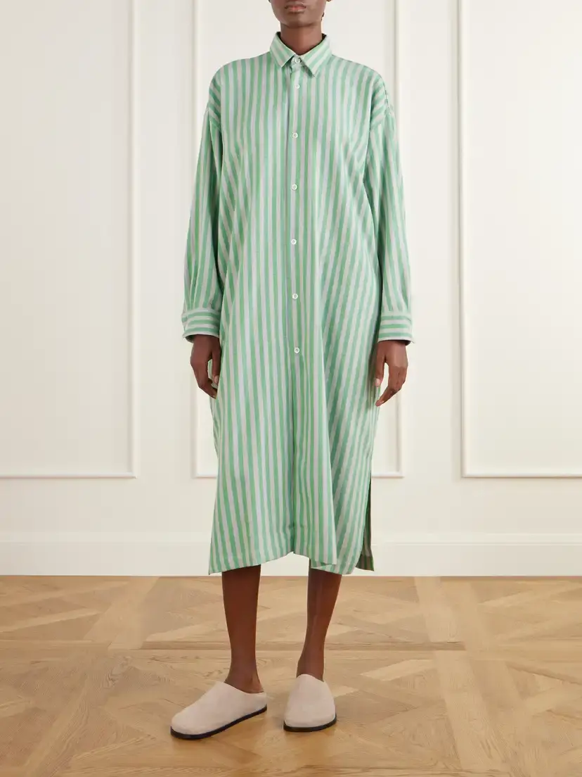 Marrakshi Life The Long Shirt Striped Cotton Oxford Midi Dress | Thumbnail 3 Marrakshi Life The Long Shirt Striped Cotton Oxford Midi Dress | Thumbnail 3